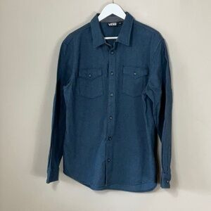 Vans men’s button up blue